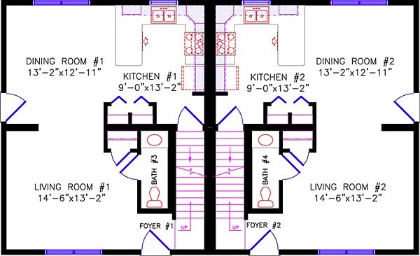 Floor Plan: 2630 Duplex