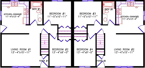 Floor Plan: 2670 Duplex
