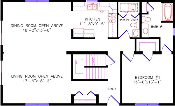 Alternate Floor Plan: 4730 Loft (Reverse)